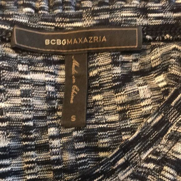 BCBGMAXAZRIA marled black ribbed knit midi top NEW - Picture 8 of 8